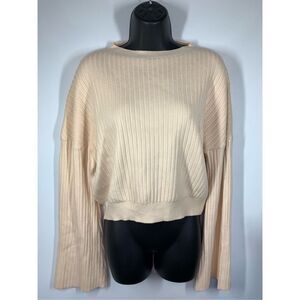 Lulus cropped ribbed bell sleeve sweater size XL NWT